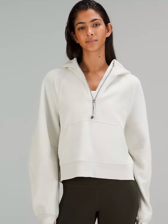 lululemon athletica Sweaters - Lululemon Scuba Cream Half-Zip Pullover Sweater